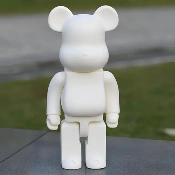 Статуэтка Bearbrick 400% White 28 см. Дизайнерская игрушка Беарбрик белый. Bearbrick 4912408