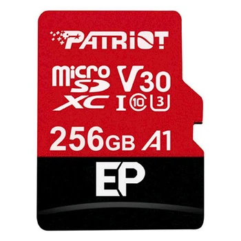 Карта пам'яті Patriot microSDXC EP Series 256GB Class 10 UHS-I (U3) V30 A1 + SD-адаптер (PEF256GEP31MCX)