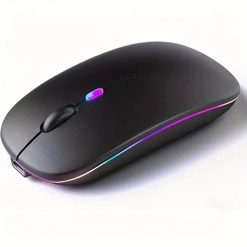Бездротова миша з BT адаптером, RGB підсвічуванням і USB зарядкою — для комп’ютера та ноутбука