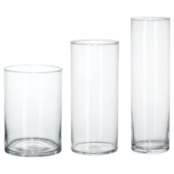 Вазы CYLINDER 3 шт. IKEA прозрачный