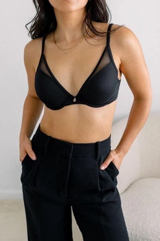 Бюстгальтер Thirdlove 24/7 Classic Uplift Plunge Bra - черный - 80H