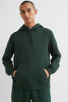 Худі на флісі H&M зелений LNHCH576 XS