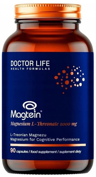Дієтична добавка Doctor Life Magtein L-Threonte magnesium 2000 mg 90 капсул (5905692385334)