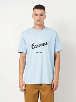 Футболка хлопковая длинная мужская Converse CVM5T183 XL Blue It (0198820347549)
