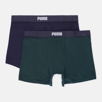 Набір трусів боксерів чоловічих бавовняних Puma Men Mesh Waistband Boxers 2P 94712602 S 2 шт Green/Blue (8720245967327)
