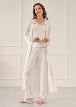 Халат женский длинный Komilfo Bridget 2282L 3XL шампань
