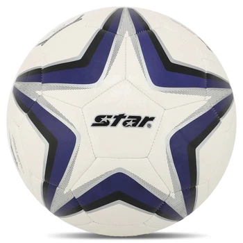 Мяч футбольный №4 PU ламинированный сшит машинным способом STAR POWER SHOT SB8294C_Белый-темно-синий