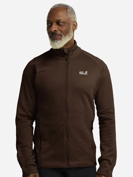 Толстовка на флисе, на молнии мужская Jack Wolfskin Peak District Fz M A65274-D0107 2XL Коричневая (4064886550901)