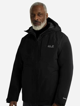 Куртка зимняя мужская Jack Wolfskin Icecape 2L Down Ins Jkt M Rds A65299-6000 2XL Черная (4064886548564)
