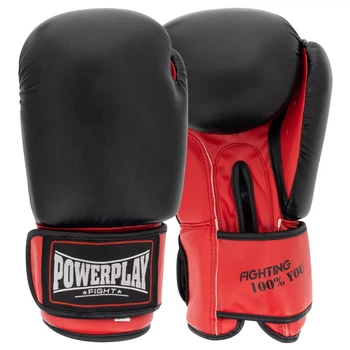 Боксерські рукавиці PowerPlay 3004 Classic чорні/червоні 10 унцій (PP_3004_10oz_Bl/Red)