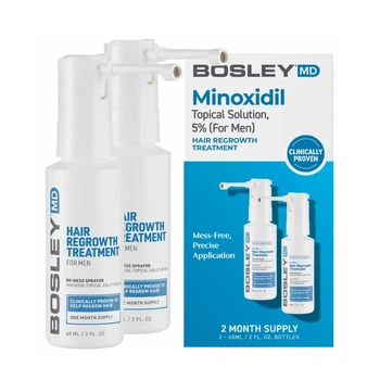 Спрей 5% для восстановления роста волос у мужчин Bosley MD Hair Regrowth Treatment 2*60 мл