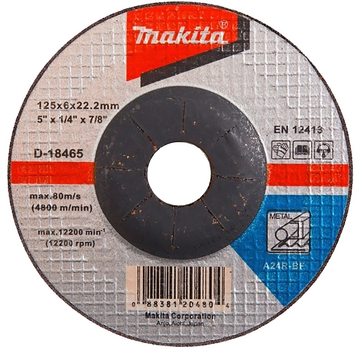 Tarcza szlifierska Makita 125 mm A24R D-18465 (0088381204804)