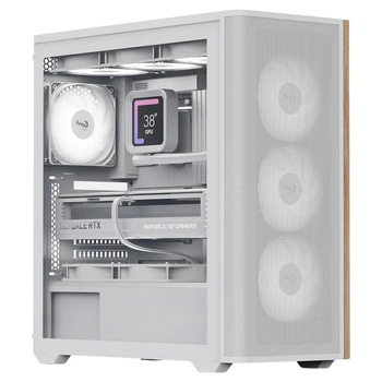 Корпус AeroCool D501A-G-WT-v2 (ACCM-DS01043.21) White без БП