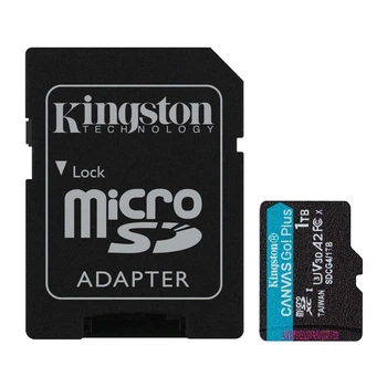 Карта памяти MicroSDXC 1TB UHS-I/U3 Class 10 Kingston Canvas Go! Plus R200/W160MB/s + SD-адаптер (SD