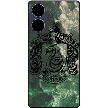 Силиконовый бампер чехол Candy для ZTE Blade A34 с рисунком Слизерин Slytherin Гарри Поттер Harry Potter