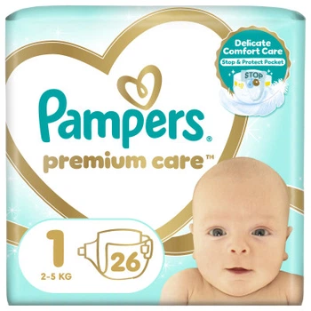 Подгузники Pampers Premium Care New Born Размер 1 (2-5 кг) 26 шт (8001841104614)