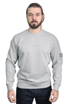 Свитшот с вышивкой Stone Island 25-E7314 3XL светло-серый