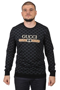 Світшот з логотипом Gucci 24-24K-9411 S чорний