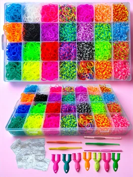 Набор для плетения браслетов из резинок Fashion loom bands set 28 цветов 12000шт