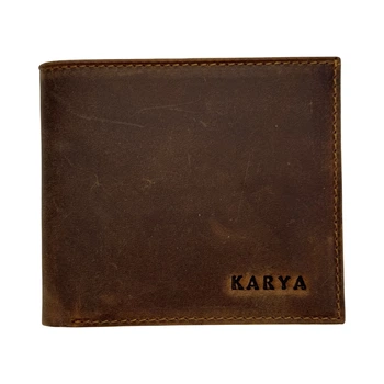 Кошелек мужской кожаный Karya 0458-32 коричневый (кожа Crazy Horse)