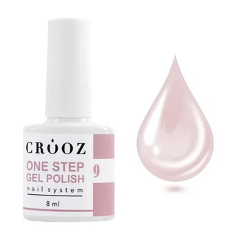 Гель-лак однофазний Crooz One Step 09 нюдовий з легким персиковим тоном 8 мл
