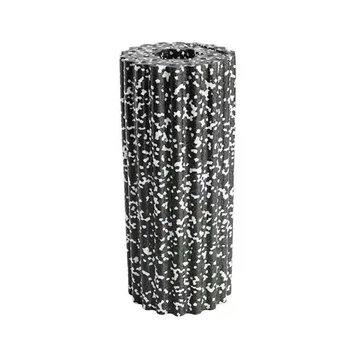 Ролик массажный ребристый RollerUA МФР для спины и тела 33х14 см Black/White 15190669