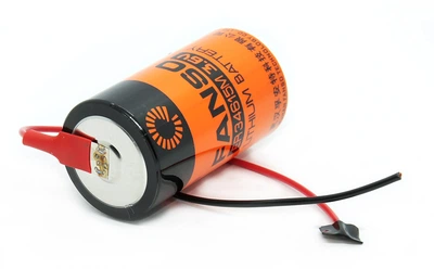 Батарейка литиевая Fanso ER34615M/FL, R20/D, 3.6V, 13Ah, LiSOCl2, высокотоковая с кабелями