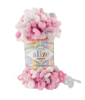 Пряжа для вязания Alize Puffy Color 6370 Серо-розовый
