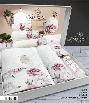 Подарочный набор полотенец La Maison 3 шт с ароматом Karna