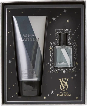 Подарочный набор Victoria's Secret Him Platinum Парфюмерная вода (7,5 мл)+ Лосьон (100 мл) (667558381939)