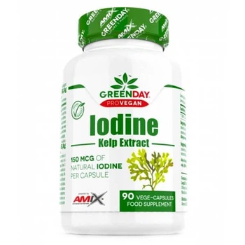 Йод з екстракту ламінарій Amix Green Day provegan Natural Iodine Kelp Extract 90 капсулв упаковці (VMD-1206963)