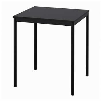 Стіл, кухонний стіл, чорний, 67x67см, IKEA SANDSBERG 594.204.00