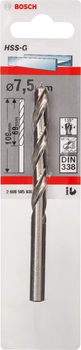 Свердло Bosch HSS-G 7.5 x 109 мм (2608585930)