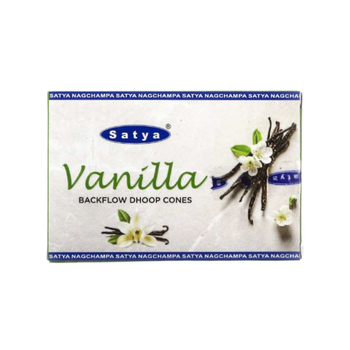 Аромаконусы обратного потока Ваниль Vanilla Backflow Dhoop Cone 10 шт. в уп. Satya 8904234410005