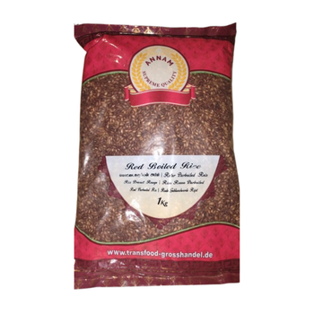 Красный пропаренный рис Mottakaruppan Red Boiled Rice 1кг Annam 8904064616912