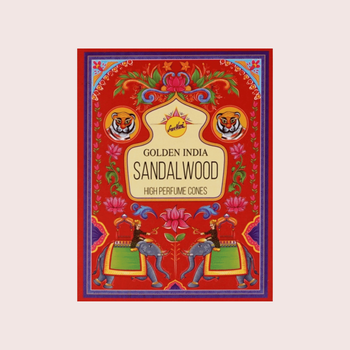 Аромаконусы обратного потока Сандал Back Flow cones Sandalwood 10 шт. в уп. Sreevani 8906037224681