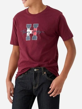 Підліткова футболка для хлопчика Tommy Hilfiger 50925136 140 см Бордова (1159843409)