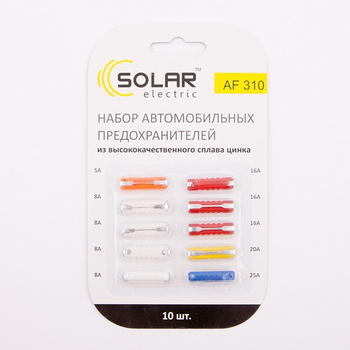 Предохранители SOLAR блистер цилиндр (AF310)
