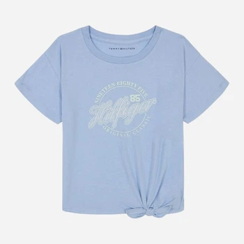 Подростковая футболка для девочки Tommy Hilfiger 712872789 140 см Голубая (1159843083)