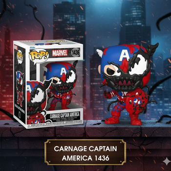 Фігурка Funko Pop Фанко Поп Марвел Карнаж Капітан Америка Marvel Carnage Captain America 10 см №1436