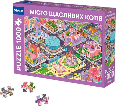 Пазлы Orner Город счастливых котов 1000 элементов (orner-3065)