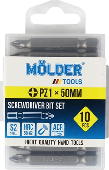 Насадка для отвертки PZ1 50мм. (Molder Tools) 10шт. S2 (бита) (MT7115010)