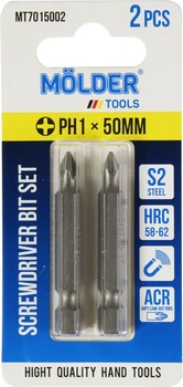 Насадка для отвертки PH1 50мм. (Molder Tools) 2шт. S2 (бита) (MT7015002)
