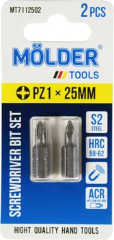 Насадка для отвертки PZ1 25мм. (Molder Tools) 2шт. S2 (бита) (MT7112502)
