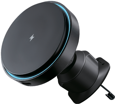 Автотримач для телефона з бездротовою зарядкою Proove Light Circle 15W Black (479260001)