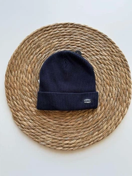 Шапка детская Zara 50-51 см синяя в рубчик