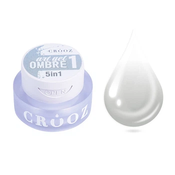 Гель-фарба Crooz Art Gel Ombre 5 в 101 без липкого шару молочно-білий 3 мл