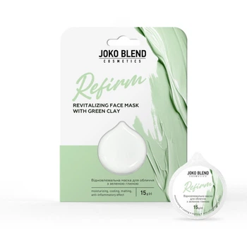 Маска для лица Joko Blend Refirm восстанавливающая с зеленой глиной 15 г