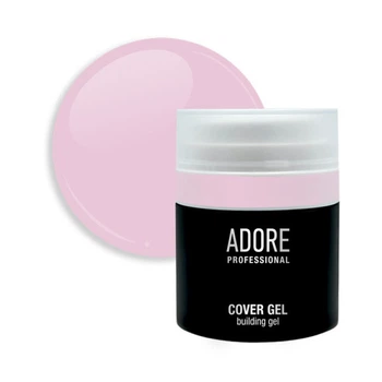 Гель строительный камуфлирующий Adore Professional Builder Cover Gel 03 Bridal полупрозрачный натуральный розовый с вакуумной помп