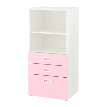 Шкаф с ящиками IKEA STUVA / FRITIDS 60x50x128 см белый розовый 192.622.33